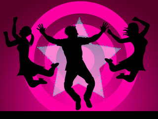 Obraz na płótnie Canvas Excitement Disco Represents Nightclub Activity And Party