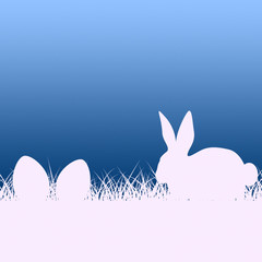 Easter Egg Represents Bunny Rabbit And Copy