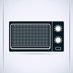 Microwave oven flat vector illustration