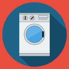 Washing machine flat vector illustration
