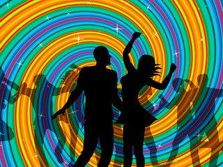 Disco Dancing Indicates Dancer Music And Discotheque