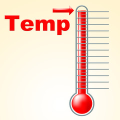 Temperature Thermometer Indicates Mercury Centigrade And Scale