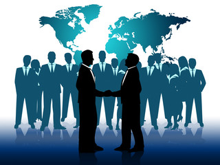 Business People Indicates Work Together And Businesspeople