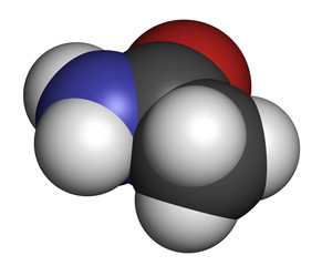 Acetamide (ethanamide) molecule. Used as plasticizer.