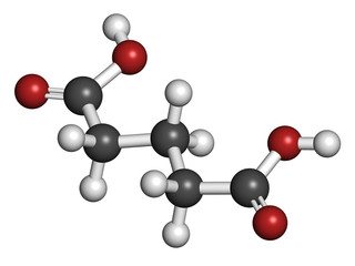 Glutaric acid molecule. Organic dicarboxylic acid.