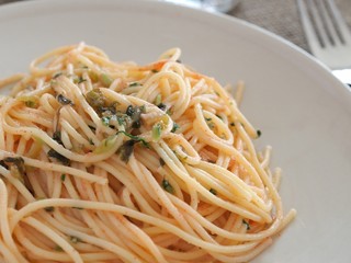 明太子と高菜のスパゲッティ