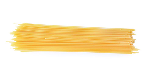 Spaghetti on white background