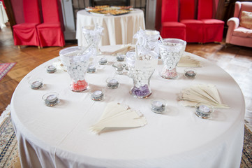 wedding table in the castle