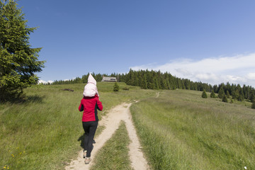 W drodze na Turbacz, Hala Długa, Gorce, Polska