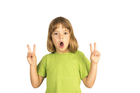 Child Making Peace Sign