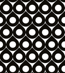 Abstract geometric black and white background, seamless pattern,