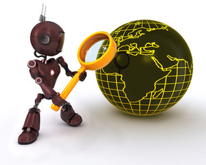 Android searching with magnifying glss