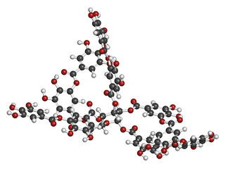 Tannic acid molecule (one isomer shown). Type of tannin.