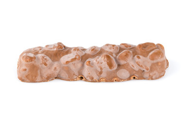 Chocolate bar isolated white background