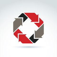 Vector abstract icon, abstract symbol, design element.