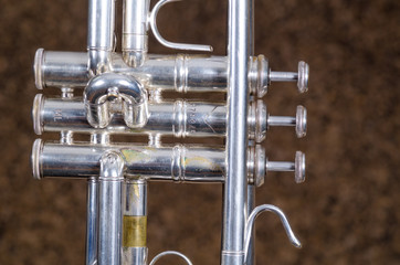 Detail take of a trumpet