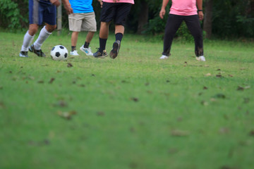 Obraz premium People playing football