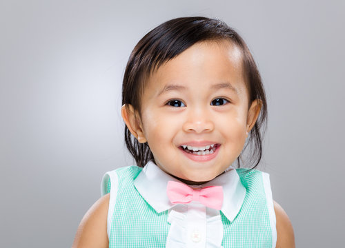 Asian baby girl smile
