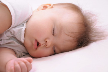 Portrait of newborn baby sleeping