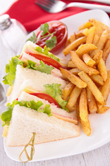 sandwich and french fries