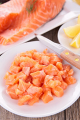 raw salmon