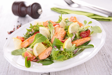 salad with salmon