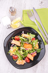 salad with salmon