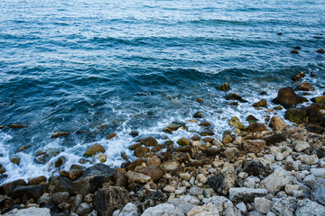 sea coast with rocks
