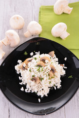 mushroom risotto