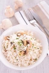 mushroom risotto