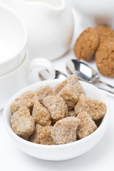 brown sugar closeup, cookies and crockery for teatime