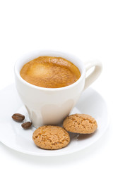 espresso and biscotti, isolated