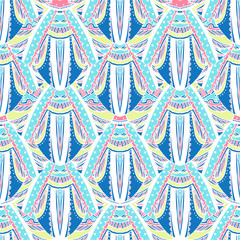 blue abstract seamless pattern