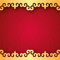 Oriental Chinese seamless pattern background with frame