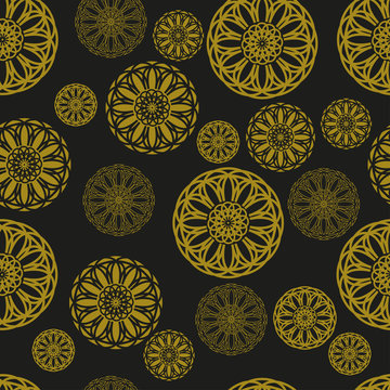 Spirographs Pattern. Vector seamless texture
