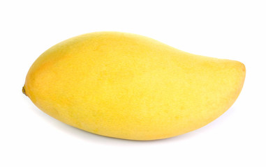 Naklejka na ściany i meble Yellow mango ,thai fruit favorite isolated on a white background