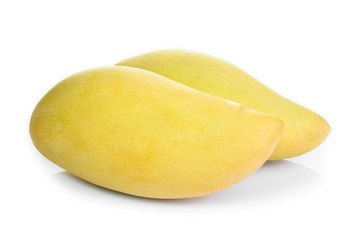Yellow mango ,thai fruit favorite isolated on a white background