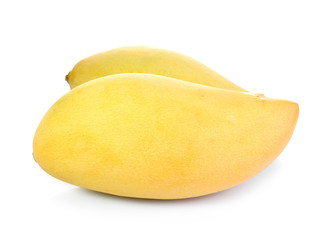 Yellow mango ,thai fruit favorite isolated on a white background