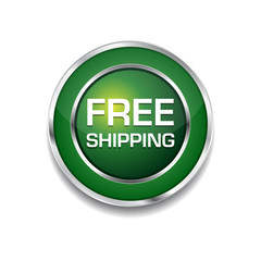 Free Shipping Glossy Shiny Circular Vector Button