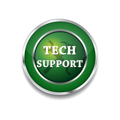 Tech Support Glossy Shiny Circular Vector Button
