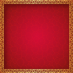 Oriental Chinese seamless pattern background with frame