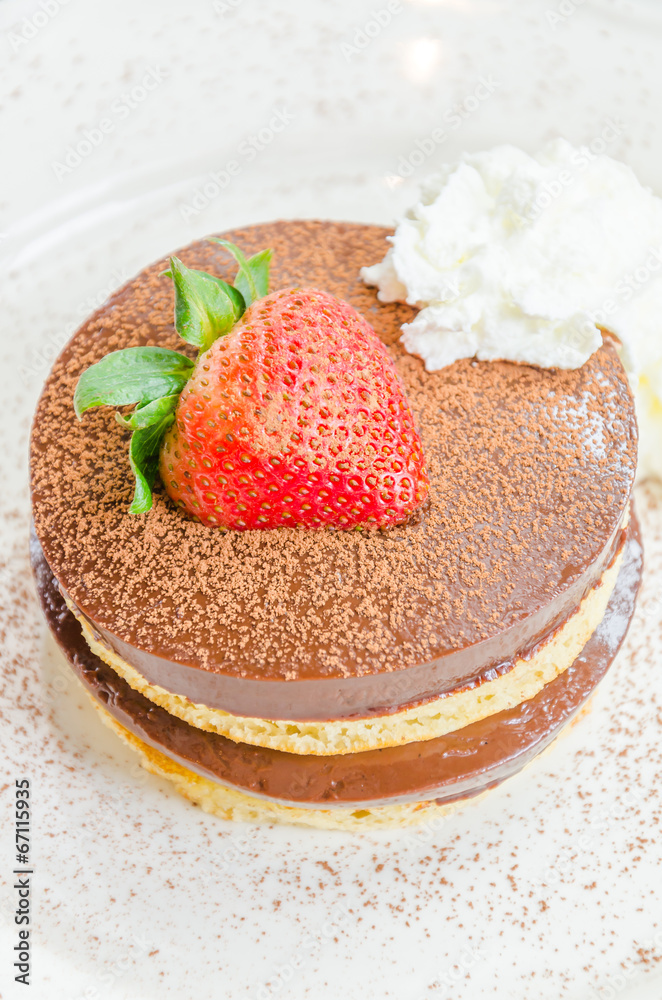 Poster chocolate pudding pancake