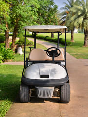 Golf cart or club car at golf course