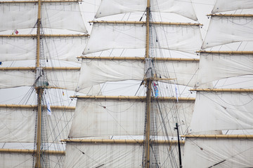 Segel eines Windjammers,Segelschiff