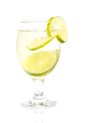 Water with lime isolated
