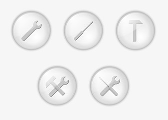 buttons with tools