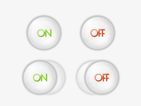 buttons with ON and OFF text