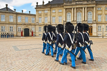 Royal Guard in Copenhagen in Denmark