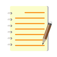 notepad with pencil