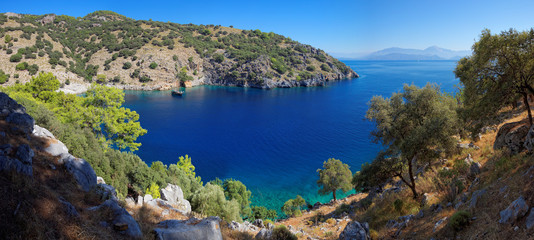Secluded bay in the Turkish Mediterranean